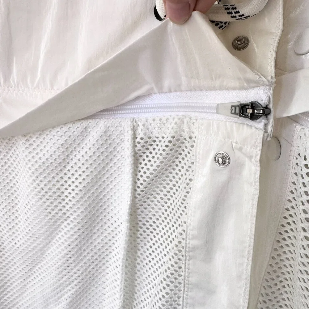 NWT Free People Movement Mesh Convertible Trench Jacket White Small